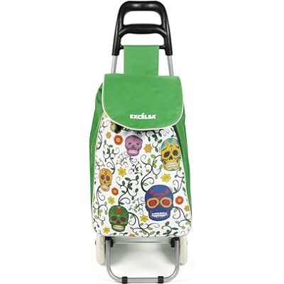 Excelsa Calavera kundvagn, kapacitet 38 l, avtagbar påse, vattenavvisande Excelsa Calavera kundvagn, kapacitet 38 l, avtagbar påse, vattenavvisande