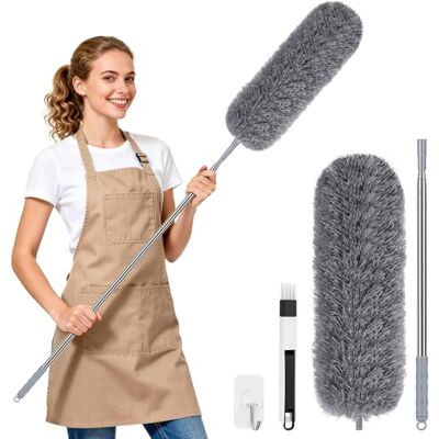 Alyvisun Mikrofiber Dammsugare Teleskop, Lång Utdragbar Dammsugare med Teleskopstång, Total Längd Upp till 280 cm, Tvättbar & Stoftdragande Duster för Höga Tak, Hem, Bilar Alyvisun Mikrofiber Dammsugare Teleskop, Lång Utdragbar Dammsugare med Teleskopstång, Total Längd Upp till 280 cm, Tvättbar & Stoftdragande Duster för Höga Tak, Hem, Bilar