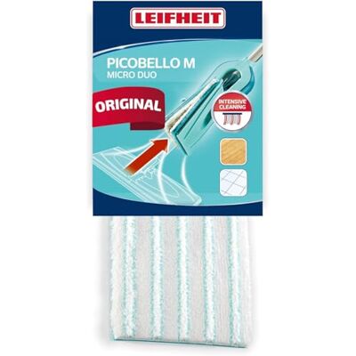 Leifheit 521336 Pico Micro Duo Spugna di Ricambio Allrounder, M 33 cm Mikrofibertorköverdrag för golvtorkare, specialborst för fogar och struktur, tvättbart vid 40°C, hög smutsabsorption Leifheit 521336 Pico Micro Duo Spugna di Ricambio Allrounder, M 33 cm Mikrofibertorköverdrag för golvtorkare, specialborst för fogar och struktur, tvättbart vid 40°C, hög smutsabsorption