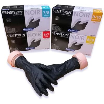 Sensiskin Otras Marcas Sensisikn Handskar Nitril S/Smådamm/M 100U (Svart), Standard, Unik Sensiskin Otras Marcas Sensisikn Handskar Nitril S/Smådamm/M 100U (Svart), Standard, Unik