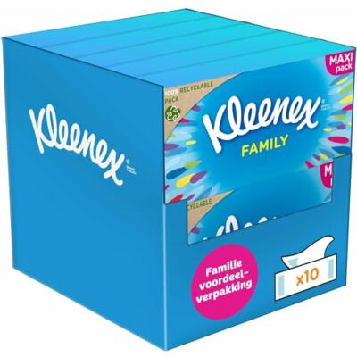Kleenex Family Näsdukar, 10 x 128 Stycken Kleenex Family Näsdukar, 10 x 128 Stycken