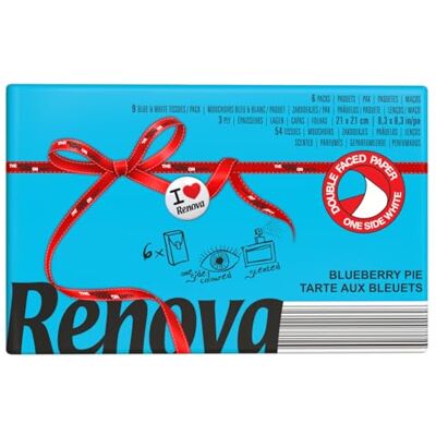 Renova Blå Ansiktspapper - 6-pack - Refurbished A+ Renova Blå Ansiktspapper - 6-pack - Refurbished A+
