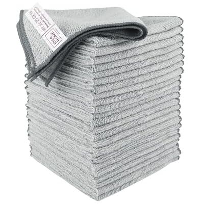 IDEA HOME Mikrofiber tygset 24-pack 230 gsm absorberande rengöringsdukar 30 x 30 cm grå IDEA HOME Mikrofiber tygset 24-pack 230 gsm absorberande rengöringsdukar 30 x 30 cm grå