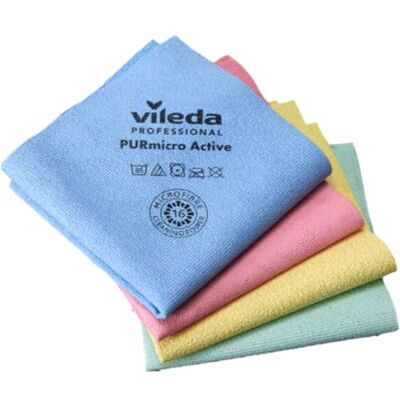 Vileda Professional , PURmicro mikrofiberduk, 4 st, 38 x 35 cm, mångsidig Vileda Professional , PURmicro mikrofiberduk, 4 st, 38 x 35 cm, mångsidig