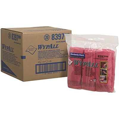 WYPALL 8397 mikrofiberdukar, 4 st. st. 6 trasor, röd WYPALL 8397 mikrofiberdukar, 4 st. st. 6 trasor, röd