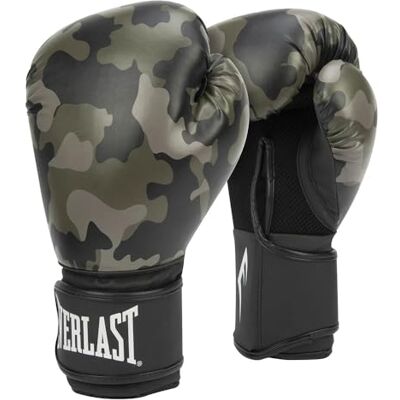 Everlast Spark 295 ml boxningshandskar, kamo fuskläder boxningshandskar för väskor, handske arbete och fitnessklasser, krok och ögla-system, ergonomisk tum- och injektionsgjutet skum – autentisk Everlast Spark 295 ml boxningshandskar, kamo fuskläder boxningshandskar för väskor, handske arbete och fitnessklasser, krok och ögla-system, ergonomisk tum- och injektionsgjutet skum – autentisk