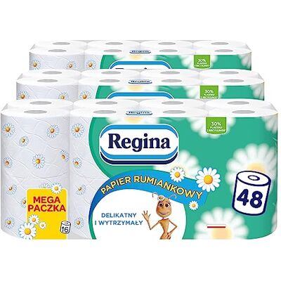 Regina kamomill toalettpapper, 48 rullar Regina kamomill toalettpapper, 48 rullar