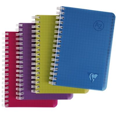 Clairefontaine 329225C Lot de 10 Répertoires à Spirale Linicolor – 9 x 14 cm – 100 sidor Petits Carreaux – Papier Blanc 90 g – Couverture Polypro transparent – Couleurs Aléatoires intensiv Clairefontaine 329225C Lot de 10 Répertoires à Spirale Linicolor – 9 x 14 cm – 100 sidor Petits Carreaux – Papier Blanc 90 g – Couverture Polypro transparent – Couleurs Aléatoires intensiv