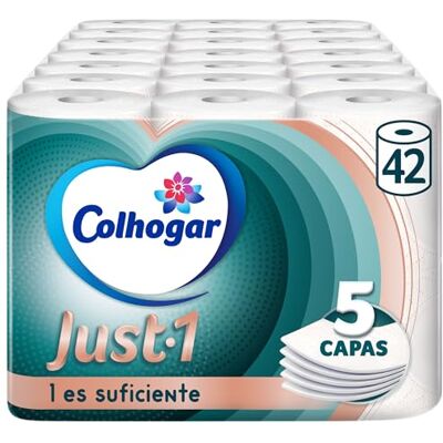 Colhogar Just 1 - Superabsorberande 5-lagers toalettpapper - Vit Colhogar Just 1 - Superabsorberande 5-lagers toalettpapper - Vit