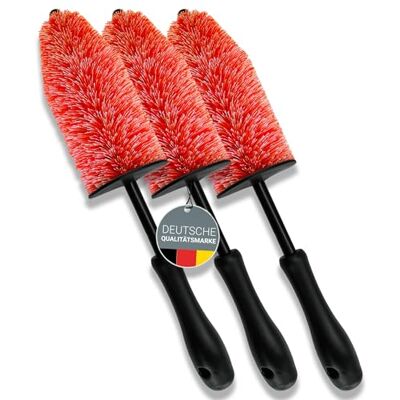 Glart (Exclusive) 44FB3-pack 44FB set om 3, bil fälgborste för aluminiumfälgar, stålfälgar, rengöring och underhåll av fälgar som fälgrenare utan mikrofiberduk, svart Glart (Exclusive) 44FB3-pack 44FB set om 3, bil fälgborste för aluminiumfälgar, stålfälgar, rengöring och underhåll av fälgar som fälgrenare utan mikrofiberduk, svart
