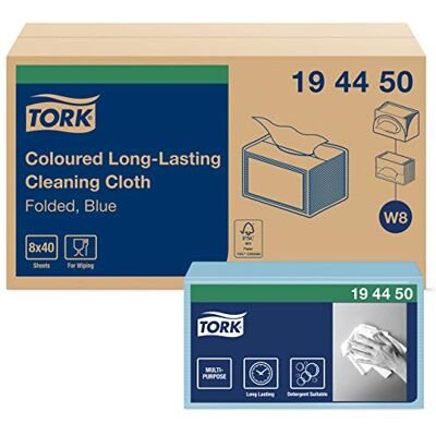 Tork hållbara färgade rengöringsdukar blå Tork hållbara färgade rengöringsdukar blå