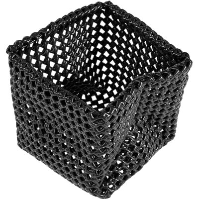 Möve Tub fyrkantig korg 15 x 15 x 15 cm av formbar plast, svart Möve Tub fyrkantig korg 15 x 15 x 15 cm av formbar plast, svart