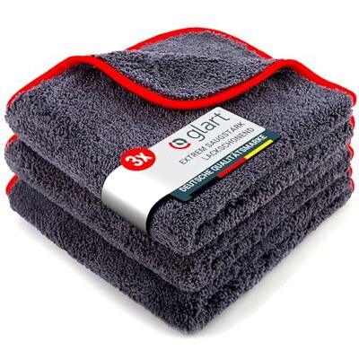 Glart 3 stycken universal flausch 600 GSM mikrofiberhanddukar 40 x 40 cm handdukar hushåll kök WC badrum hus trädgård kontor Glart 3 stycken universal flausch 600 GSM mikrofiberhanddukar 40 x 40 cm handdukar hushåll kök WC badrum hus trädgård kontor