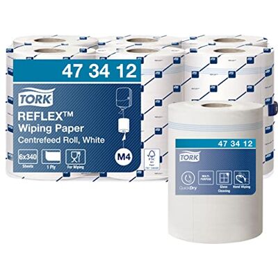 Tork 530178 extra starka rengöringsdukar för W4 enkelduk system/1 lager putsdukar i vit/premiumkvalitet / 1 x 500 trasor/35,5 x 42,8 cm (B x L) Tork 530178 extra starka rengöringsdukar för W4 enkelduk system/1 lager putsdukar i vit/premiumkvalitet / 1 x 500 trasor/35,5 x 42,8 cm (B x L)