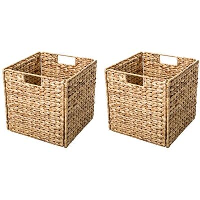Trademark Innovations Fällbar Hyacinth förvaringskorg med Iron Wire Frame av (set med 2), naturlig Trademark Innovations Fällbar Hyacinth förvaringskorg med Iron Wire Frame av (set med 2), naturlig
