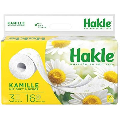 Hakle Toalettpapper "Naturligt vårdande med kamomill och aloe vera" 3-lager, 1-pack (1 x 16 stycken) Hakle Toalettpapper "Naturligt vårdande med kamomill och aloe vera" 3-lager, 1-pack (1 x 16 stycken)
