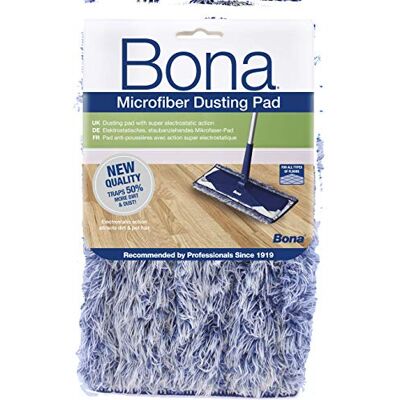 Bona Mikrofibermopp för Dammtorkning, Dammduk för Golv, 1-pack Samlar upp damm, smuts och djurhår, för trägolv och hårda golv, maskintvättbar, kardborrefäste Bona Mikrofibermopp för Dammtorkning, Dammduk för Golv, 1-pack Samlar upp damm, smuts och djurhår, för trägolv och hårda golv, maskintvättbar, kardborrefäste