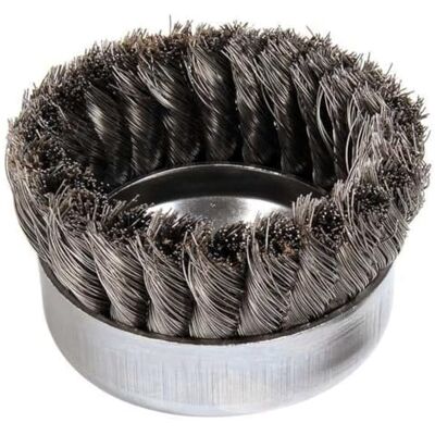 Weiler Wire Cup borste, gängat hål, stål, delvis vridning knuten, 4 Inches, 1 Weiler Wire Cup borste, gängat hål, stål, delvis vridning knuten, 4 Inches, 1
