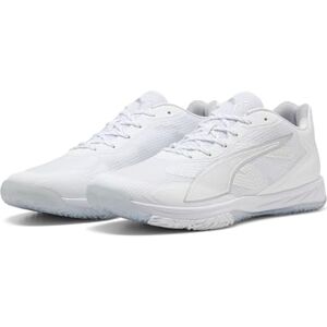 PUMA Unisex Accelerate Turbo 4 inomhus domstol sko, vit silver askgrå, 46.5 EU PUMA Unisex Accelerate Turbo 4 inomhus domstol sko, vit silver askgrå, 46.5 EU