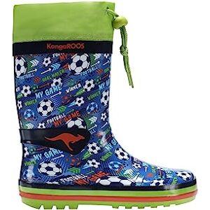 KangaROOS Unisex barn K-summerrain gummistövlar, Lime fotboll, 26 EU KangaROOS Unisex barn K-summerrain gummistövlar, Lime fotboll, 26 EU