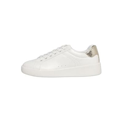 ONLY Onlsoul-4 PU-sneakers för kvinnor, Vit detalj W guld, 39 EU ONLY Onlsoul-4 PU-sneakers för kvinnor, Vit detalj W guld, 39 EU