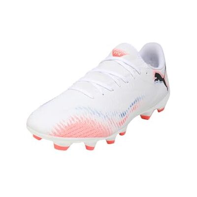 PUMA Unisex Future 8 Play Fg/Ag fotbollssko, vit svart glödande röd, 44 EU PUMA Unisex Future 8 Play Fg/Ag fotbollssko, vit svart glödande röd, 44 EU