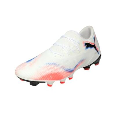 PUMA Unisex Future 8 Match Low FG/AG fotbollssko, vit svart-lysande röd, 11 UK, vit svart glödande röd, 46 EU PUMA Unisex Future 8 Match Low FG/AG fotbollssko, vit svart-lysande röd, 11 UK, vit svart glödande röd, 46 EU