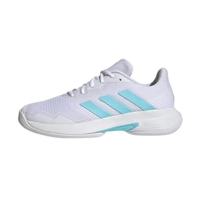adidas dam Courtjam Control Tennis Shoes, Cloud White/Bliss Blue/Cloud White, 36 EU adidas dam Courtjam Control Tennis Shoes, Cloud White/Bliss Blue/Cloud White, 36 EU
