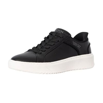 Skechers herr 183177-whtSneaker, Svart Duraleather Mesh, 44 EU Skechers herr 183177-whtSneaker, Svart Duraleather Mesh, 44 EU