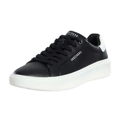 Skechers herr Court Break kostym sneakerCOURT paus kostym sneaker, Svart Duraleather vit häl trim, 39 EU Skechers herr Court Break kostym sneakerCOURT paus kostym sneaker, Svart Duraleather vit häl trim, 39 EU