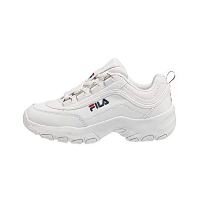 FILA Unisex barn Strada Sneaker, Vitt, 12 UK Child FILA Unisex barn Strada Sneaker, Vitt, 12 UK Child