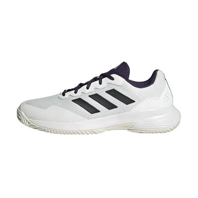 adidas För Män Gamecourt 2.0 Tennis Shoes, core white/core black/aurora plum, 36 EU adidas För Män Gamecourt 2.0 Tennis Shoes, core white/core black/aurora plum, 36 EU