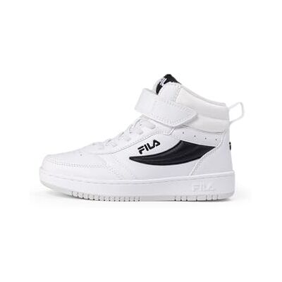 FILA Barn Rega Nf Mid Velcro Kids Basket, Vit svart, 32 EU FILA Barn Rega Nf Mid Velcro Kids Basket, Vit svart, 32 EU