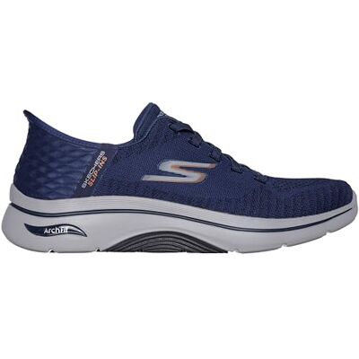 Skechers herr Go Walk Arch Fit 2.0-Grand Sneaker, Marinblå/Orange, 47.5 EU Skechers herr Go Walk Arch Fit 2.0-Grand Sneaker, Marinblå/Orange, 47.5 EU