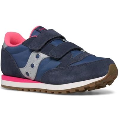 Saucony Originals unisex barn jazz dubbel Hl sneaker, Marinblå silver rosa, 31.5 EU Saucony Originals unisex barn jazz dubbel Hl sneaker, Marinblå silver rosa, 31.5 EU
