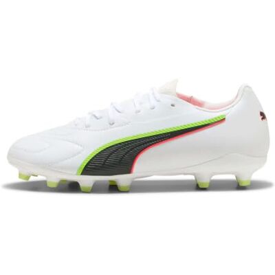PUMA King 20 Match FG/AG JR fotbollssko, vit-lysande röd gul varning, 38 UK, vit lysande röd gul varning, 32 EU PUMA King 20 Match FG/AG JR fotbollssko, vit-lysande röd gul varning, 38 UK, vit lysande röd gul varning, 32 EU