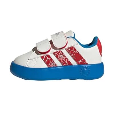 adidas unisex bebis MARVEL SPIDER-MAN GRAND COURT SHOES INFANTS, cloud white/pure ruby/bright blue, 20 EU adidas unisex bebis MARVEL SPIDER-MAN GRAND COURT SHOES INFANTS, cloud white/pure ruby/bright blue, 20 EU