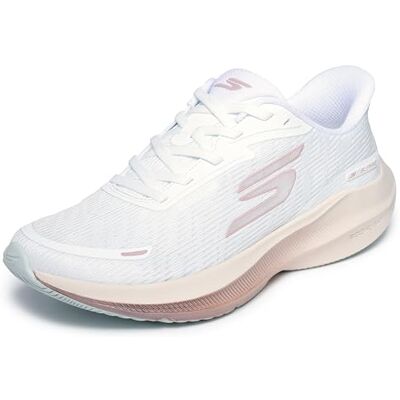 Skechers Aero Pulse Performance löparskor för kvinnor, White Textile/Rose Trim, 37.5 EU Skechers Aero Pulse Performance löparskor för kvinnor, White Textile/Rose Trim, 37.5 EU