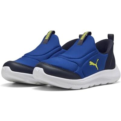 PUMA Unisex barn rolig racer 2 Sliptech Ps Sneaker, Levande blå citron sherbert, 34.5 EU PUMA Unisex barn rolig racer 2 Sliptech Ps Sneaker, Levande blå citron sherbert, 34.5 EU