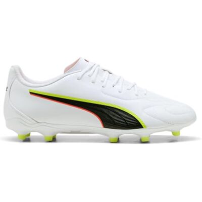 PUMA Unisex King 20 Play FG/AG fotbollssko, vitlysande röd gul varning, 11,5 UK, vit lysande röd gul varning, 46.5 EU PUMA Unisex King 20 Play FG/AG fotbollssko, vitlysande röd gul varning, 11,5 UK, vit lysande röd gul varning, 46.5 EU