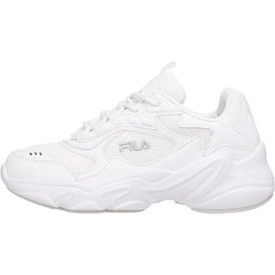 FILA Unisex barnhalsband barnsneakers, Vit, 28 EU FILA Unisex barnhalsband barnsneakers, Vit, 28 EU