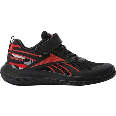 Reebok Pojkar Rush Runner 5 elastisk spets & Top Strap Sneaker, Black Energyred Grey3, 28 EU Reebok Pojkar Rush Runner 5 elastisk spets & Top Strap Sneaker, Black Energyred Grey3, 28 EU