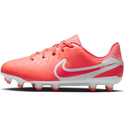 NIKE Jr. Legend 10 Academy FG/MG Fotbollssko för barn, Hot Lava/White, 33.5 NIKE Jr. Legend 10 Academy FG/MG Fotbollssko för barn, Hot Lava/White, 33.5