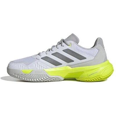 adidas Kvinnor CourtJam Control 3 Womens Clay Tennis Shoes, ftwr white/iron met./lucid lemon, 44 2/3 EU adidas Kvinnor CourtJam Control 3 Womens Clay Tennis Shoes, ftwr white/iron met./lucid lemon, 44 2/3 EU