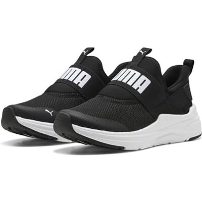PUMA Softride Wired 2 Sliptech Jr, gymnastikskor, svart, vit, 35 EU, Svart Black White White, 35.5 EU PUMA Softride Wired 2 Sliptech Jr, gymnastikskor, svart, vit, 35 EU, Svart Black White White, 35.5 EU