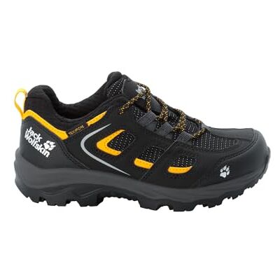 Jack Wolfskin Unisex VOJO TEXAPORE LOW K vandringsskor, Svart burly gul, 28 EU Jack Wolfskin Unisex VOJO TEXAPORE LOW K vandringsskor, Svart burly gul, 28 EU