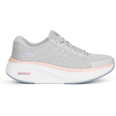 Skechers dam Go Run Elevate 2.0 Badric Sneaker, Grå textil rosa trim, 38 EU Skechers dam Go Run Elevate 2.0 Badric Sneaker, Grå textil rosa trim, 38 EU