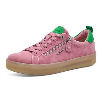 Tamaris Comfort damsneakers, platta med dragkedja, fritid, ROSA, 37 EU Tamaris Comfort damsneakers, platta med dragkedja, fritid, ROSA, 37 EU