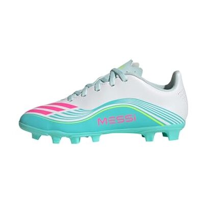 adidas unisex barn F50 MESSI CLUB Firm Ground/Multi Ground Football Boots Kids, ftwr white/lucid pink/flash aqua, 32 EU adidas unisex barn F50 MESSI CLUB Firm Ground/Multi Ground Football Boots Kids, ftwr white/lucid pink/flash aqua, 32 EU