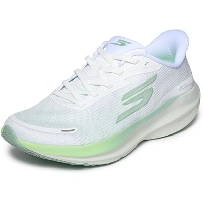 Skechers Aero Pulse Performance löparskor för kvinnor, White Textile/Green Trim, 37.5 EU Skechers Aero Pulse Performance löparskor för kvinnor, White Textile/Green Trim, 37.5 EU